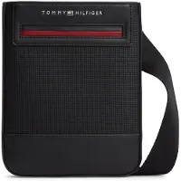 Tommy Hilfiger heren crossbodytas, model Foundation Mini, met rits, zwart (Black), one size