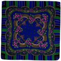 Claire Sjaal - Dames Multikleur Sjaal Saffier Blauw