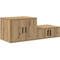vidaXL Opbergkast 2 st Artisan Eiken 108 x 41 x 40 cm Bewerkt hout