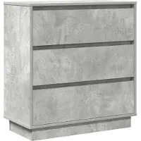vidaXL Nachtkastje Beton Grijs 71 x 34,5 x 75 cm Bewerkt hout