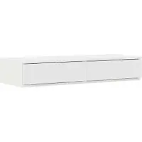 vidaXL Bedlades Wit 90 x 36,5 x 16,5 cm Bewerkt hout