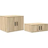 vidaXL Opbergkast 2 st Sonoma Eik 103 x 41 x 40 cm Bewerkt hout