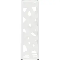 vidaXL Regen Paraplu Stand met opslag Wit 15,5 x 15,5 x 49 cm Staal