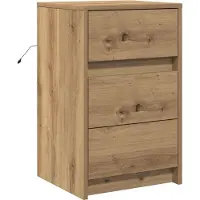vidaXL Nachtkastje Artisan Eiken 38 x 34 x 61 cm Bewerkt hout