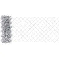 vidaXL Kettinglinkheining 25 x 0,4 m Gegalvaniseerd staal Zilver