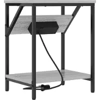 vidaXL Nachtkastje Grijs Sonoma 38 x 30 x 48 cm Bewerkt hout