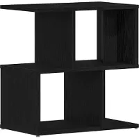 vidaXL Nachtkastje Zwart Eiken 50 x 30 x 51,5 cm Bewerkt hout