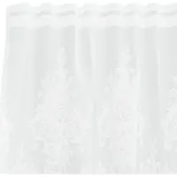 vidaXL Lacegordijn met gordijnen Bloemen Wit 120 x 1200 cm Polyester