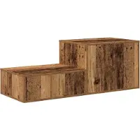 vidaXL Opbergkast 2 st Oudhout 127 x 41 x 40 cm Bewerkt hout