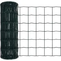 vidaXL Euro Hek Groen 0,6 x 25 m PVC-gelaagd ijzer