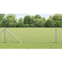 vidaXL gelast draadhek met grondpennen 50 x 0,4 m Gegalvaniseerd staal