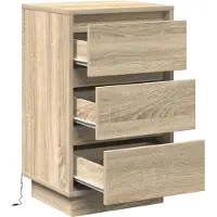 vidaXL Nachtkastje Sonoma Eik 39 x 34,5 x 65 cm Bewerkt hout