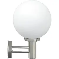 vidaXL Buitenwandlamp Zilver 28 x 25 x 38 cm RVS en plastic