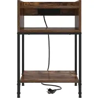 vidaXL Nachtkastje 2 st Rook Eiken 40 x 40 x 61 cm Bewerkt hout