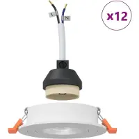 vidaXL Spotje 12 pcs Wit 9 x 9 x 2 cm Aluminium