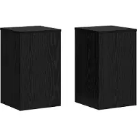 vidaXL Plantenstand 2 st Zwart Eiken 30 x 30 x 50 cm Bewerkt hout