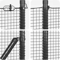 vidaXL gelast draadhek met grondbevestiging 50 x 0,6 m Grijs Mesh
