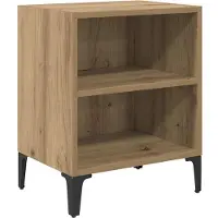 vidaXL Nachtkastje Artisan Eiken 40 x 30 x 50 cm Bewerkt hout