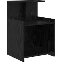 vidaXL Nachtkastje 2 st Zwart Eiken 40 x 35 x 60 cm Bewerkt hout