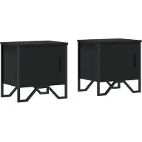 vidaXL Nachtkastjes 2 st 40x30x40 cm spaanplaat zwart