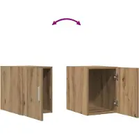 vidaXL Wandkast Artisan Eiken 30 x 42,5 x 39,5 cm Bewerkt hout