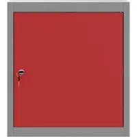 vidaXL Gereedschapskast met plank Rood en Grijs 50 x 20 x 55 cm Staal