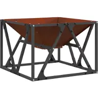 vidaXL Vuurkom Roestig 50 x 50 x 35 cm weervast staal