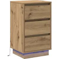 vidaXL Nachtkastje Artisan Eiken 39 x 34,5 x 65 cm Bewerkt hout