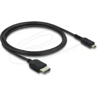 DeLOCK Premium Micro HDMI - HDMI kabel | Slimline | HDMI2.1 (8K 60Hz + HDR) | zwart | 1 meter