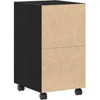 vidaXL Mobiele Zijkast Zwart Eiken 33 x 38 x 60 cm Bewerkt hout