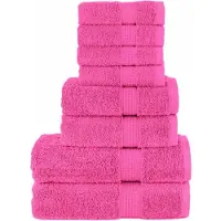 vidaXL 8-delige Handdoekenset SOLUND 600 g/m² roze