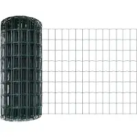 vidaXL Euro-hek met palen 10 x 0,6 m PVC-Coated Staal Groen Mesh