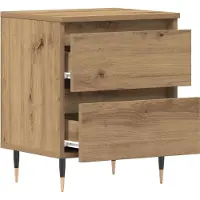 vidaXL Nachtkastje 2 st Artisan Eiken 40 x 35 x 50 cm Bewerkt hout