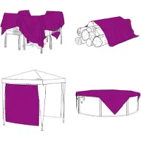 vidaXL Doorzichtig zeildoek met zeilringen 4x4 m polyethyleen