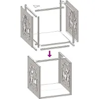 vidaXL Brandhoutrek 40x40x40 cm weervast staal