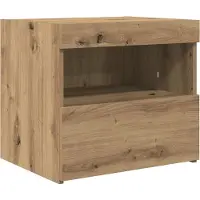 vidaXL Nachtkastje met lade Artisan Eiken 50 x 40 x 45 cm Bewerkt hout