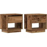 vidaXL Nachtkastje 2 st Oudhout 45 x 34 x 44 cm Bewerkt hout