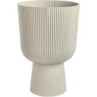 Elho Vibes Fold Coupe 30 cm - Linen White - D 30 x H 45 cm - Binnen en Buiten - 100% gerecycled kunststof