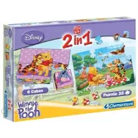 Clementoni 11675 Kubuś Puchatek Puzzle i Klocki