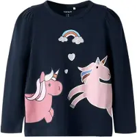 Name it Shirt 'NMFBILISA' lichtblauw / donkerblauw / lichtroze / zilver