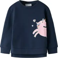 Name it Sweatshirt 'NMFBirky' navy / rosa / zilver / wit