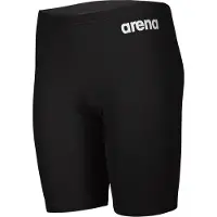 Arena Zwembroek Boys Team Swim Jammer Solid Black White-6 - 7 jaar