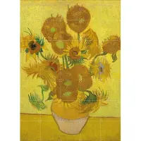 IXXI Zonnebloemen (1889), Vincent van Gogh (1853 - 1890) & Van Gogh Museum - 100 x 140 cm - Grote wanddecoratie en posters - Olieverf