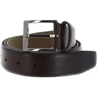 BOSS Leren riem Elloy Sz35 Belt W120 Open Brown bruine