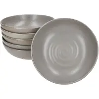 MamboCat 6-delig set CLAY grijze soepkommen van aardewerk voor 6 personen - 24321621