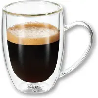 Wilmax Thermo Dubbelwandige Glazen Mok 250ml - Koffie & Thee