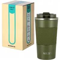 Nils Camp Thermosbeker Groen 0.51L - Ideaal voor Koffie, Thee, Reizen & Kamperen