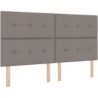 vidaXL Hoogte verstelbaar hoofdbord met hoofdeinde Taupe 180 cm Stof