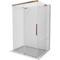 Mexen Rox-3S L 3-zijdige douchecabine schuifdeur 110 x 90 , transparant, roze goud - 8C2L-110-090-60-00-3S