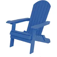 Axi Claire Adirondackstoel van Kunststof in blauw | Kunststof Tuinstoel / loungestoel voor 1 persoon met armleuningen & hoge rugleuning | 84,5 x 77 x 95,5 cm